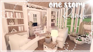 Rustic One Story Family Ranch  Bloxburg Speedbuild  Nixilia [upl. by Enyrehtak]