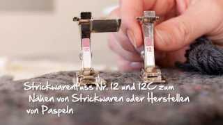 Tutorial Videoanleitung zu BERNINA Strickwarenfuss Nr 12 und 12C [upl. by Querida881]