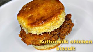 Honey Butter Buttermilk Chicken Biscuits  From SCRATCH [upl. by Imoian]