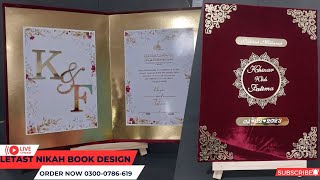 Nikah template book designHow to make a nikah certificate book decoration ideasNikah template diy [upl. by Arluene50]