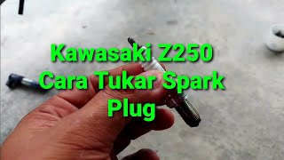 Kawasaki Z250 Cara Tukar Spark Plug [upl. by Annora]