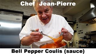 How To Make Bell Pepper Coulis  Chef JeanPierre [upl. by Pliner]