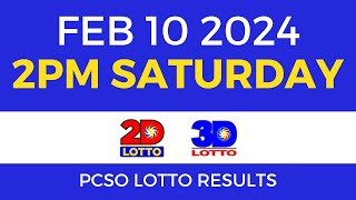 Lotto Result February 10 2024 2pm Swertres Ez2 PCSO [upl. by Jerol]