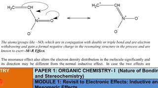 MesomericResonance effect Revisit Electronic effect Inductive effect amp Mesomeric effect PART 5 [upl. by Hgiellek]