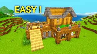 Minecraft Survival Starter House Tutorial 🏠 [upl. by Ricard]