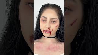 I go both ways 🫦🩸halloween halloweenmakeuplook horrormovie makeup [upl. by Ynnavoj359]