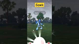 Pokémon go Sawk Pokemon findytshort ytshortgame pokémongo pokemongoindia [upl. by Ameyn17]