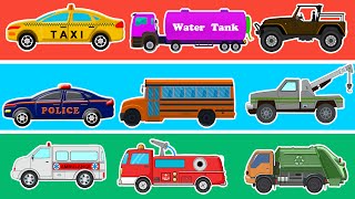 Learn Colors With Street Vehicles  Learn Transport [upl. by Attenrad169]