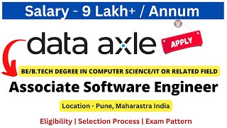 Data Axle Off Campus Drive for Freshers 20232024 Associate Software Engineer Salary 9 LPA jobs [upl. by Mahtal98]