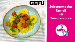 MIXXTV 219 Selbstgemachte Ravioli mit Tomatensauce aus dem Thermomix® [upl. by Rahab]