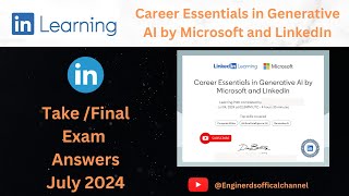 Career Essentials in Generative AI by Microsoft and LinkedIn  FinalTake Exam Answers Pass With 77 [upl. by Dunham527]