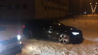 Audi RS3 acceleration on snow [upl. by Htrahddis350]