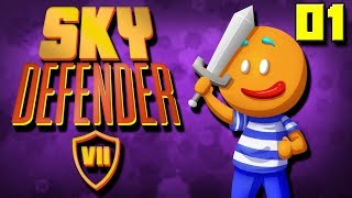 Minecraft  Sky Defender VII avec deux châteaux  Jour 1 [upl. by Haerr]