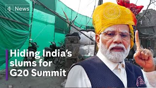 How India is clearing and hiding away slums as it prepares to host the G20 [upl. by Reyem448]