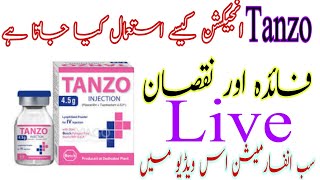 Tanzo injection complete informationUses in Urdu Hindipiperacillin and tazobactam for injection 45 [upl. by Ecarg]