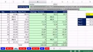 Excel Magic Trick 961 Calculate Total Savings Old Price New Price amp Quantity IFNA 2013 Function [upl. by Siulesoj231]