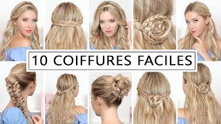 10 COIFFURES pour la RENTREE avec des tresses ❤ Tuto rapide facile [upl. by Sturges93]