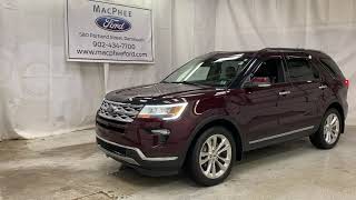 BURGUNDY VELVET 2019 Ford Explorer LIMITED Review  MacPhee Ford [upl. by Nollat]