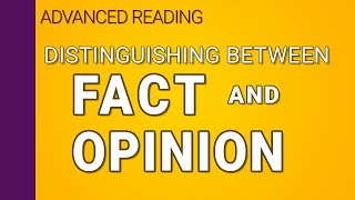 Distinguishing fact from opinion [upl. by Hedgcock]