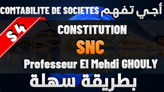 correction exercice Comptabilité des sociétés S4 Constitution SNC [upl. by Einhpets]