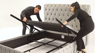 SET UP VIDEO FOR OUR END LIFT OTTOMAN BED FRAMES Ideal Furniture [upl. by Elleraj]