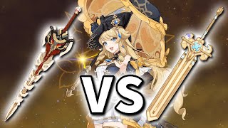 「Navia」Serpent Spine R5 vs Ultimate Overlords Mega Magic Sword R5  Genshin Impact [upl. by Col]