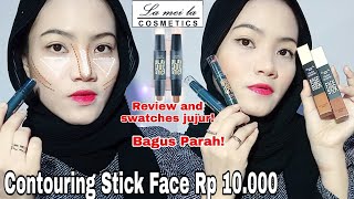 Review and Swatches Lameila Contouring Stick Face Cuma 10000  Sebagus Ini [upl. by Chun]