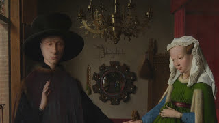 Secret Masterpiece Hidden Under Jan van Eycks Arnolfini Portrait 😲  National Gallery [upl. by Laktasic]