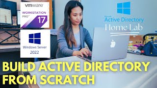 Installing Active Directory on Windows Server on Virtual Machine Home Lab Ep 1 [upl. by Emmi]