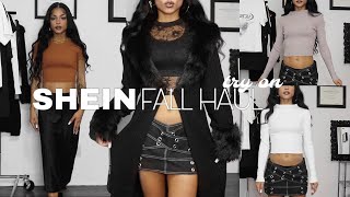 SHEIN FALL TRYON HAUL  BASICS  CUTE PIECES Coupon Code Included [upl. by Kcirdnek]