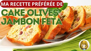 👍 ma recette du délicieux CAKE MOELLEUX OLIVES jambon et féta ❤️ recette facile et extra cake salé [upl. by Kentigera]