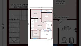 800 sqft duplex house design  2 bhk small budget house plan  25 x 32 house plan  budgethouse [upl. by Joela]