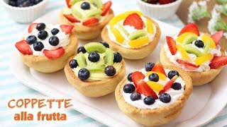 COPPETTE DI PASTA FROLLA ALLA FRUTTA TUTTI GUSTI  Ricetta facile  PASTICCINI ALLA FRUTTA [upl. by Ylloj473]