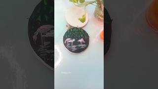 Diy mini acrylicpainting 😱😱sunsetwater shortvideopaintaingpaintingtutoria sunset art diy [upl. by Maribelle349]