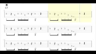 Cissy Strut  Guitar TAB with backing track [upl. by Hubey]