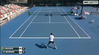 Nikola Milojevic SRB vs Matthius Bachinger GER  Bendigo challenger  2 Round [upl. by Igig404]