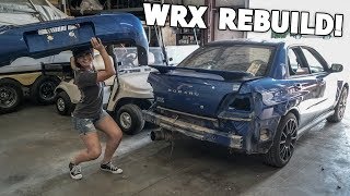 REBUILDING THE WRECKED WRX Part 1 [upl. by Yona]