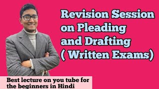 Revision session of Pleading Drafting and Conveyancing Demo Lecture ccsu hpu pleading drafting [upl. by Leif]