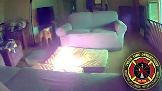 Dog starts a house fire in Tulsa Oklahoma after chewing through a portable lithiumion battery [upl. by Arly]