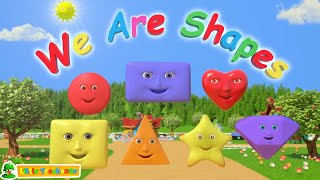 The Shapes Song  We Are Shapes  Nursery Rhymes for Babies  Kindergarten Learning Videos for Kids [upl. by Meredithe]