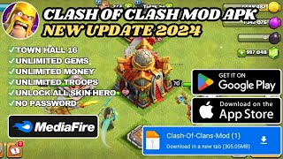 Download Coc Mod Apk Terbaru 2024  Unlimited Gems amp Unlock All Skin [upl. by Atsylak]