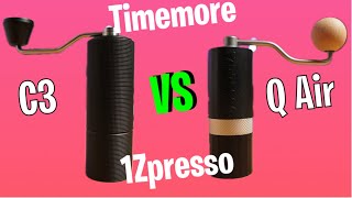 Timemore C3 vs 1Zpresso Q Air  What is the best budget hand grinder [upl. by Metabel]