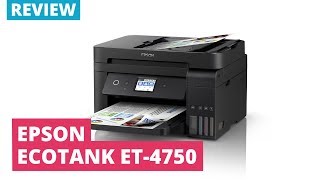 Printerland Review Epson EcoTank ET4750 A4 colour Multifunction Inkjet Printer [upl. by Ahsekat]