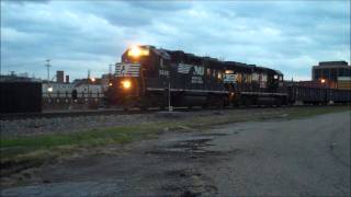 NS Local Through Downtown Steubenville Ohio At Dusk [upl. by Willing]