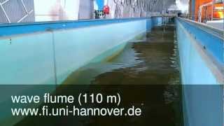 Wave Flume 110m  FranziusInstitute Hannover [upl. by Costa]