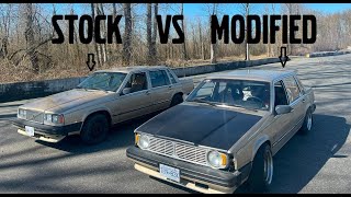 STOCK vs MODIFIED VOLVO 740  WHAT IS MORE FUN TO DRIFT POV DRIFT COMPARISON [upl. by Jc650]