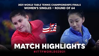 Sibel Altinkaya vs Amy Wang  2021 World Table Tennis Championships Finals  WS  R64 [upl. by Yleoj]