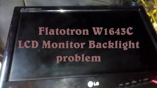 How to repair the monitor backlight LG Monitor W1943C in hindi [upl. by Alburg]