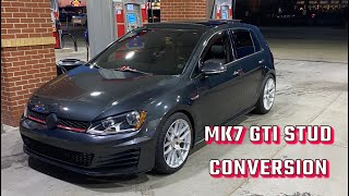 MK7 GTI Stud Conversion  5x112 to 5x1143 [upl. by Farny107]