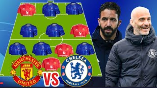 Amorim INMANCHESTER UNITED Vs CHELSEA Prediction XI in EPL Bruno amp Palmer Start in 433 Formation [upl. by Airamanna]